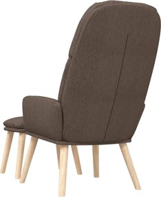 vidaXL Πολυθρόνα Relax Taupe Υφασμάτινη με Σκαμπό