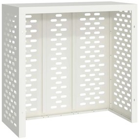 vidaXL Κάλυμμα κλιματιστικού Λευκό 110 x 50 x 105 εκ Ατσάλι