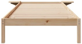 vidaXL Κρεβατοκάμαρα με Πλαϊνά Τραπέζια Φυσικό 80 x 210 cm