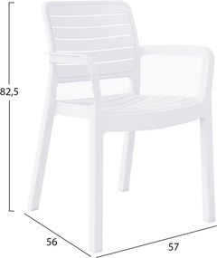 ΠΟΛΥΘΡΟΝΑ ΕΞΩΤ.ΧΩΡΟΥ FLAN HM6369.01 ΛΕΥΚΟ ΠΟΛΥΠΡΟΠΥΛΕΝΙΟ 57x56x82.5Yεκ.