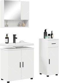 vidaXL Σετ Επίπλων Μπάνιου 3 τμχ. Λευκό 61 x 35 x 64 εκ.