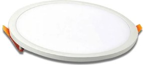 LED Πάνελ 22W Στρογγυλό Χωνευτό  Frameless Ψυχρό Λευκό 4939