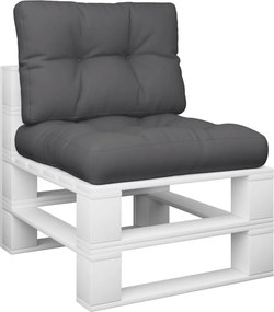 vidaXL Μαξιλάρια Καναπέ Παλέτας 2 τεμ. Ανθρακί Υφασμάτινα