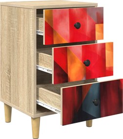 vidaXL Κομοδίνο HEESCH 2 τμχ. Sonoma Δρυς 36 x 33 x 60 εκ