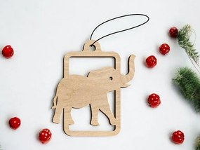 Intra απο ξύλο plywood 3mm-4mm πάχος – Χριστουγεννιάτικο στολίδι ελέφαντα 30x30 cm INTRAVECTRY-MY546872