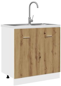 vidaXL Κάτω ντουλάπι νεροχύτη Lyon Artisan Oak Κατασκευασμένο ξύλο