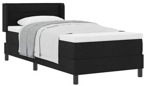 vidaXL Κρεβάτι box spring με στρώμα με στρώμα Μαύρο 100 x 200 cm