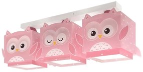 Φωτιστικό Οροφής-Ράγα Little Owl 64483 20,5x50x14cm 3xE27 Pink Ango