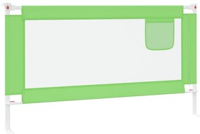 vidaXL Μπάρα Κρεβατιού Προστατευτική Πράσινη 150 x 25 εκ. Υφασμάτινη