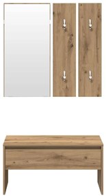 vidaXL σετ επίπλων διαδρόμου Artisan Oak Engineered Wood