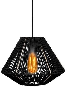 Φωτιστικό Οροφής Μονόφωτο Cordon 4 Fylliana Mαύρο 35x30 εκ. 35x35x110 εκ.