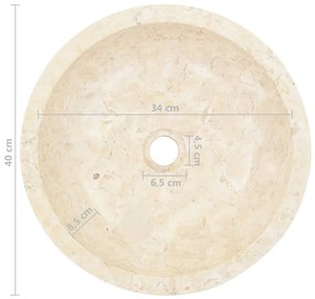 Νιπτήρας Κρεμ 40 x 12 εκ. Μαρμάρινος - Κρεμ