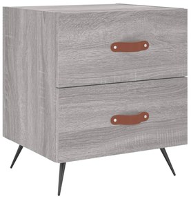 vidaXL Κομοδίνα 2 τεμ. Γκρι Sonoma 40 x 35 x 47,5 εκ. Επεξεργ. Ξύλο