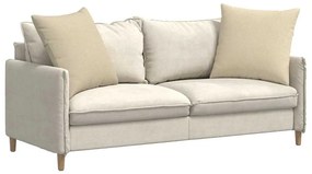 vidaXL Μαξιλάρι Καναπέ 2 pcs Κρεμ 60 x 60 cm ύφασμα