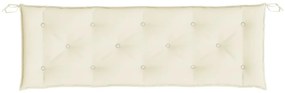 vidaXL Μαξιλάρι Πάγκου Κήπου Κρεμ 150x50x7 εκ. Ύφασμα Oxford