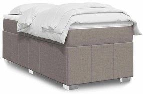 vidaXL Κρεβάτι Boxspring με Στρώμα Taupe 100 x 200 εκ. Υφασμάτινο