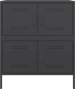 vidaXL Ντουλάπι Μαύρο 68x39x79 εκ. από Ατσάλι