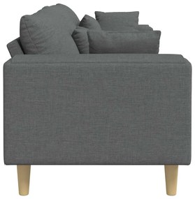 vidaXL Καναπές με μαξιλάρι Σκούρο Γκρι 250 x 77 x 76 εκ. ύφασμα