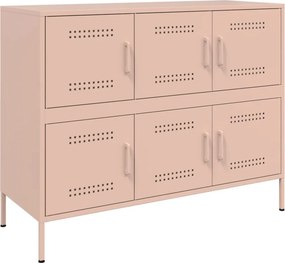 vidaXL Ντουλάπι Ροζ 100,5x39x79 εκ. από Χάλυβα