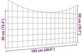 vidaXL Σετ φράχτη για λιμνούλες 5 pcs Πράσινο 100 x 50 cm Ατσάλι