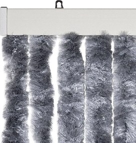 vidaXL Σήτα Πόρτας Ασημί 100x200 εκ. από Σενίλ