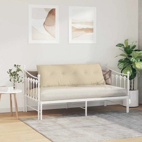 vidaXL Μαξιλάρι Πλάτης Κρεμ 140 x 19 x 50 εκ ύφασμα