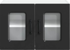 vidaXL Πάνελ πλυντηρίου πιάτων Kalmar 2 pcs Μαύρο Επεξεργασμένο Ξύλο