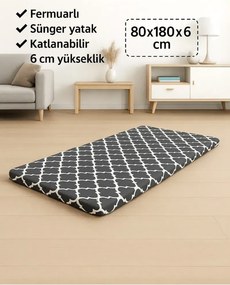 Στρώμα αφρού για δάπεδο και μπαλκόνι 180x80x6 cm
