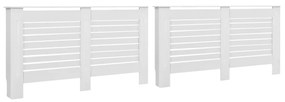 vidaXL Καλύμματα Καλοριφέρ 2 τεμ. Λευκά 152 x 19 x 81,5 εκ. από MDF