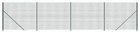 vidaXL Συρματόπλεγμα Περίφραξης Πράσινο 1,4 x 10 μ. με Βάσεις Φλάντζα