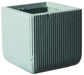 Κασπώ Πήλινο Τετράγωνο Stripe S A-2050-8 24x24x23cm Mint Supergreens Clay