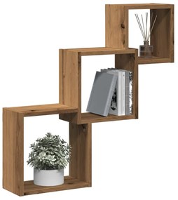 vidaXL Ράφια Τοίχου Κύβοι Αρτισιανή Δρυς 68x15x68εκ Επεξεργασμένο Ξύλο