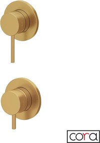 Cora Cosmo 6151 Gold Brushed PVD - Μικτης εντοιχισμου 2 ή 3 εξοδων