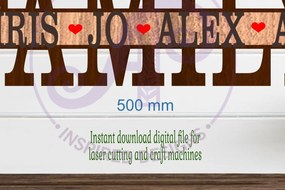 Intra απο ξύλο plywood Χρώμα wenge 3mm-4mm πάχος - Οικογενειακό Σχεδιασμός Ονόματος Σήμα Laser Δίασταση 30x20 cm INTRAFABR-71545771