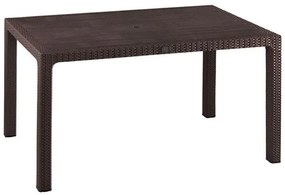 Polypropylene table TODOR 150x90x73.5 Rattan Brown with UV protection