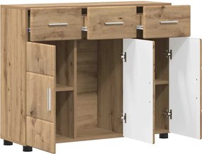 vidaXL Πλαϊνό γραφείο με ράφι FLORIN Artisan Oak 88,5 x 30,5 x 73 εκ