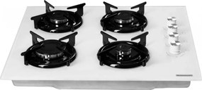 HAUSBERG HB-563AB Λευκή Γυάλινη Εντοιχιζόμενη Εστία