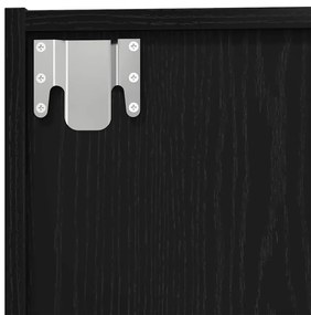 vidaXL Βιβλιοθήκη Μαύρη Οξυά 143 x 30 x 36 εκ. Επεξεργασμένο ξύλο