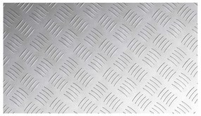 vidaXL Επιφάνειες Καρό 4 pcs Ασημί 70 x 40 cm Αλουμίνιο
