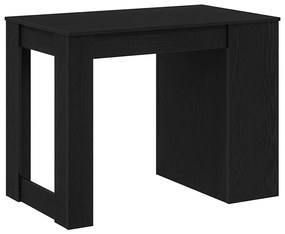 vidaXL Γραφείο με Συρτάρι και Ράφι Μαύρη Δρυ 102x62x77,5 cm