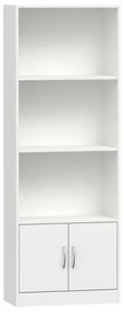 Βιβλιοθήκη Negan pakoworld λευκό μελαμίνης 60x29x166εκ - 248-000016