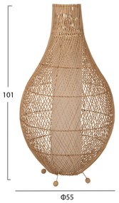 ΦΩΤΙΣΤΙΚΟ ΔΑΠΕΔΟΥ HM7835 RATTAN ΣΕ ΦΥΣΙΚΟ ΧΡΩΜΑ Φ55x101Υεκ. - HM7835