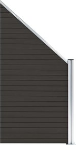 vidaXL Πάνελ Περίφραξης Μαύρο 95 x (105-180) εκ. από WPC