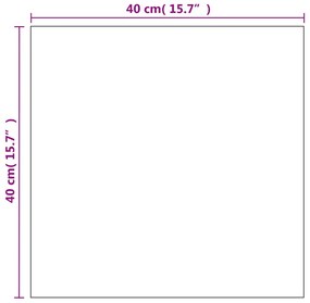 Καθρέφτης Τοίχου Τετράγωνος 40 x 40 εκ. Γυάλινος - Ασήμι