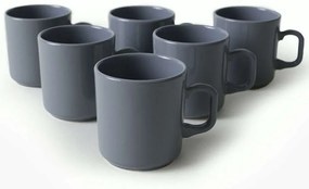 Φλυτζάνια Τσαγιού (Σετ 6Τμχ) 275KRM2245 230ml Grey Hermia Κεραμικό
