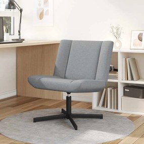 vidaXL Περιστρεφόμενη καρέκλα Ανοιχτό γκρι 63 x 75 x 76 εκ ύφασμα