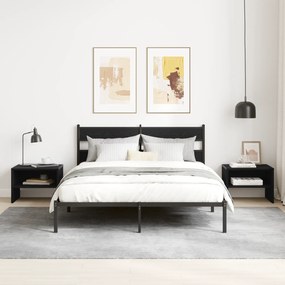 vidaXL Κομοδίνο Μαύρη δρυς 40 x 30 x 30 εκ Επεξεργασμένο ξύλο