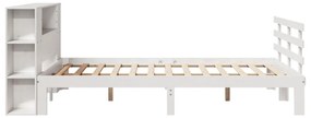vidaXL Κρεβάτι Βιβλιοθήκη Χωρίς Στρώμα 120x200 εκ Μασίφ Ξύλο Πεύκο