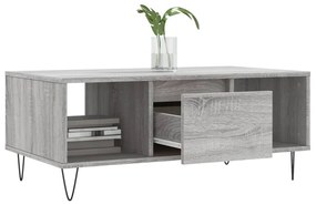 vidaXL Τραπεζάκι Σαλονιού Γκρι Sonoma 90x50x36,5εκ. Επεξεργασμένο Ξύλο