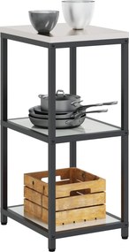 vidaXL Ράφι Κουζίνας HATTEM Ασημί 40 x 50 x 92 εκ Ατσάλι